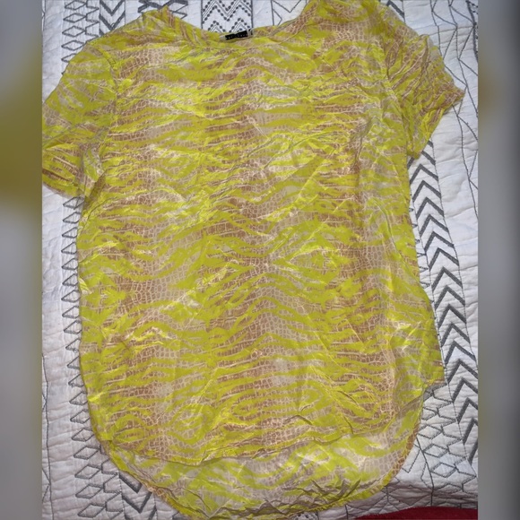 Equipment Riley Tee in Canary Multi-XS - Picture 4 of 12